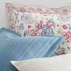 Ralph Lauren LUCIE Pillowcase Sham Blockprint Ikat Cotton Standard 26 x 20